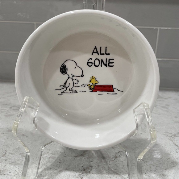 Peanuts Dog Classic Snoopy All Gone Peanuts 5 Round Pet Bowl Dish
